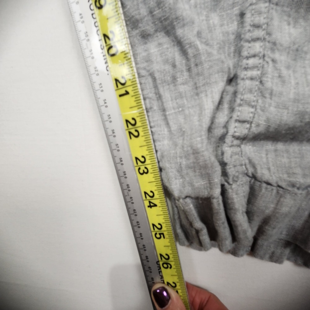 ATHLETA Cabo Linen Jogger Gray 100% Linen Exercise Yoga Pilates Size M - Picture 8 of 10